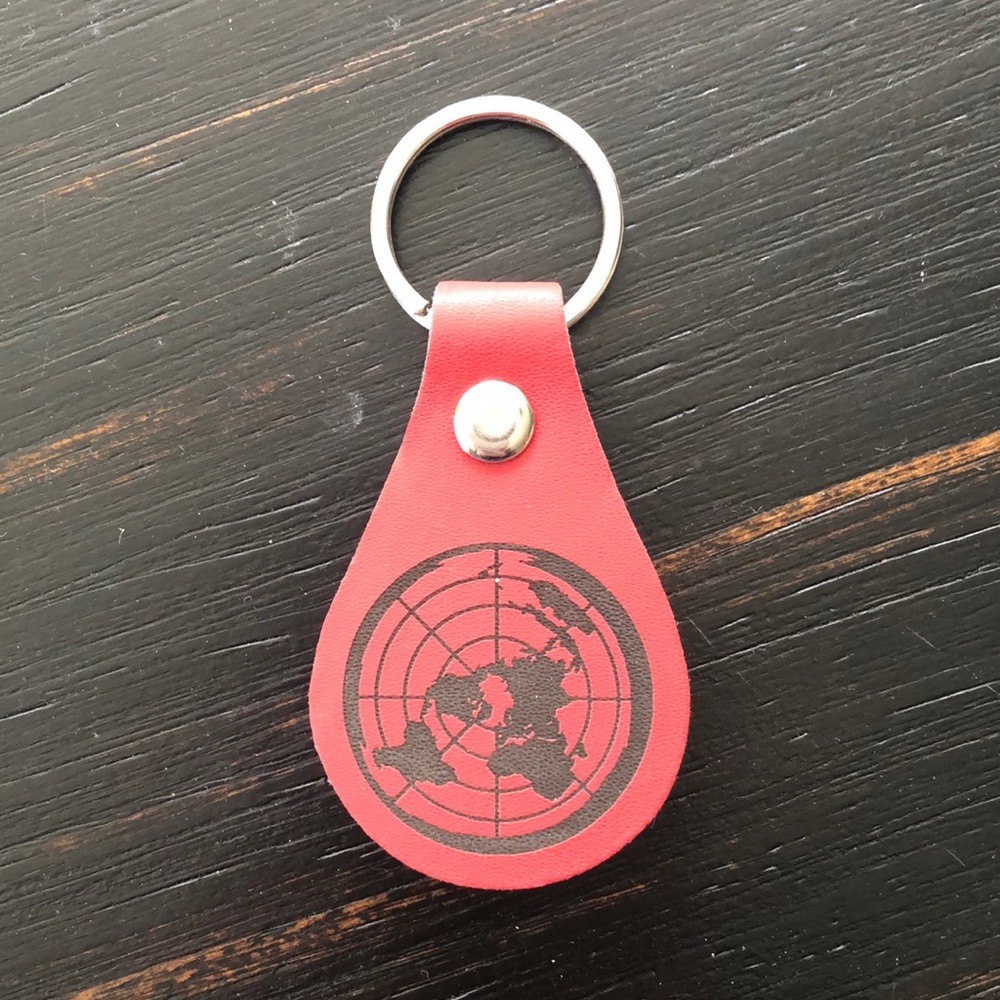 FE Genuine Leather Keychain - Red